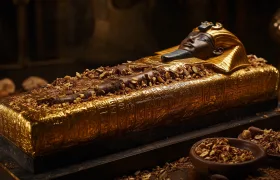 Archeologové objevili v Egyptě sarkofág s oříšky přelitý čokoládou. Mohl by se v něm nacházet Faraon Roscher