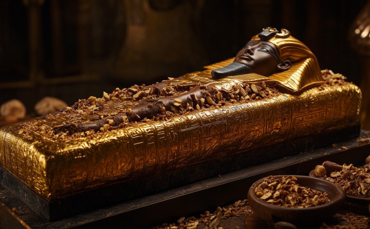 Archeologové objevili v Egyptě sarkofág s oříšky přelitý čokoládou. Mohl by se v něm nacházet Faraon Roscher