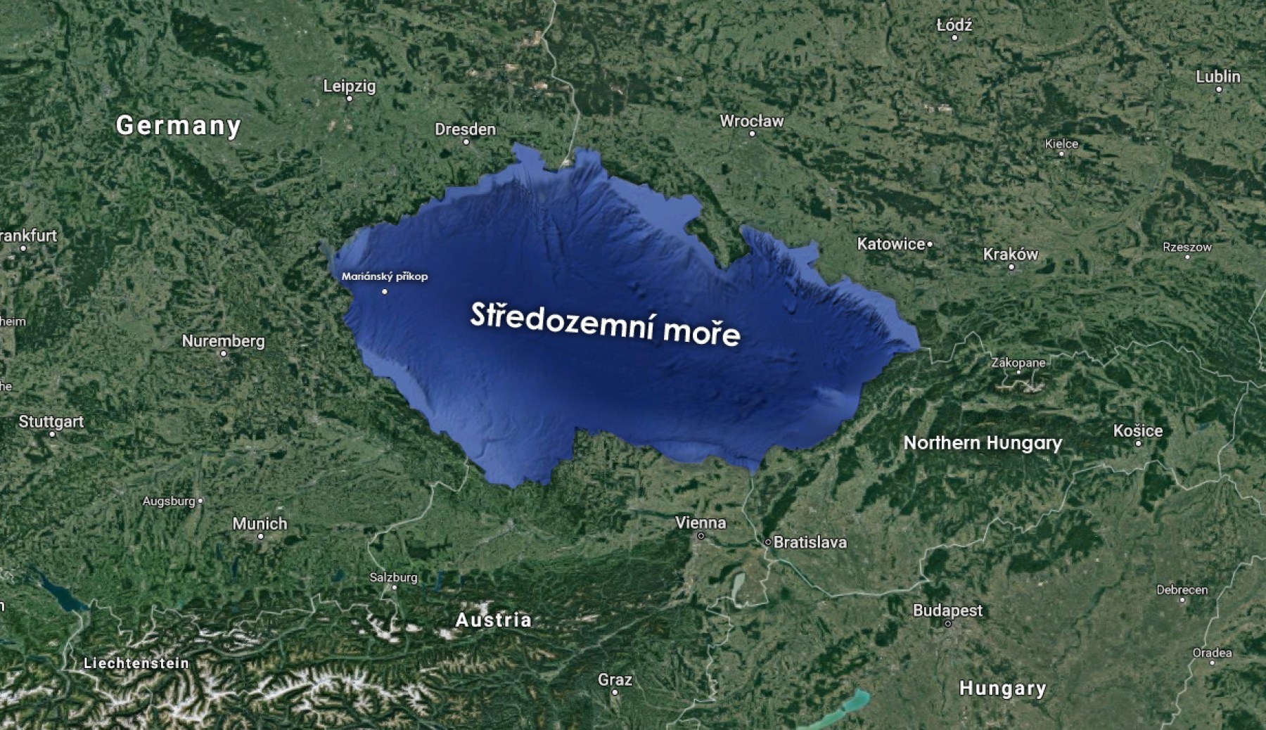 Evropská unie přestěhuje Středozemní moře. Není ve středu země