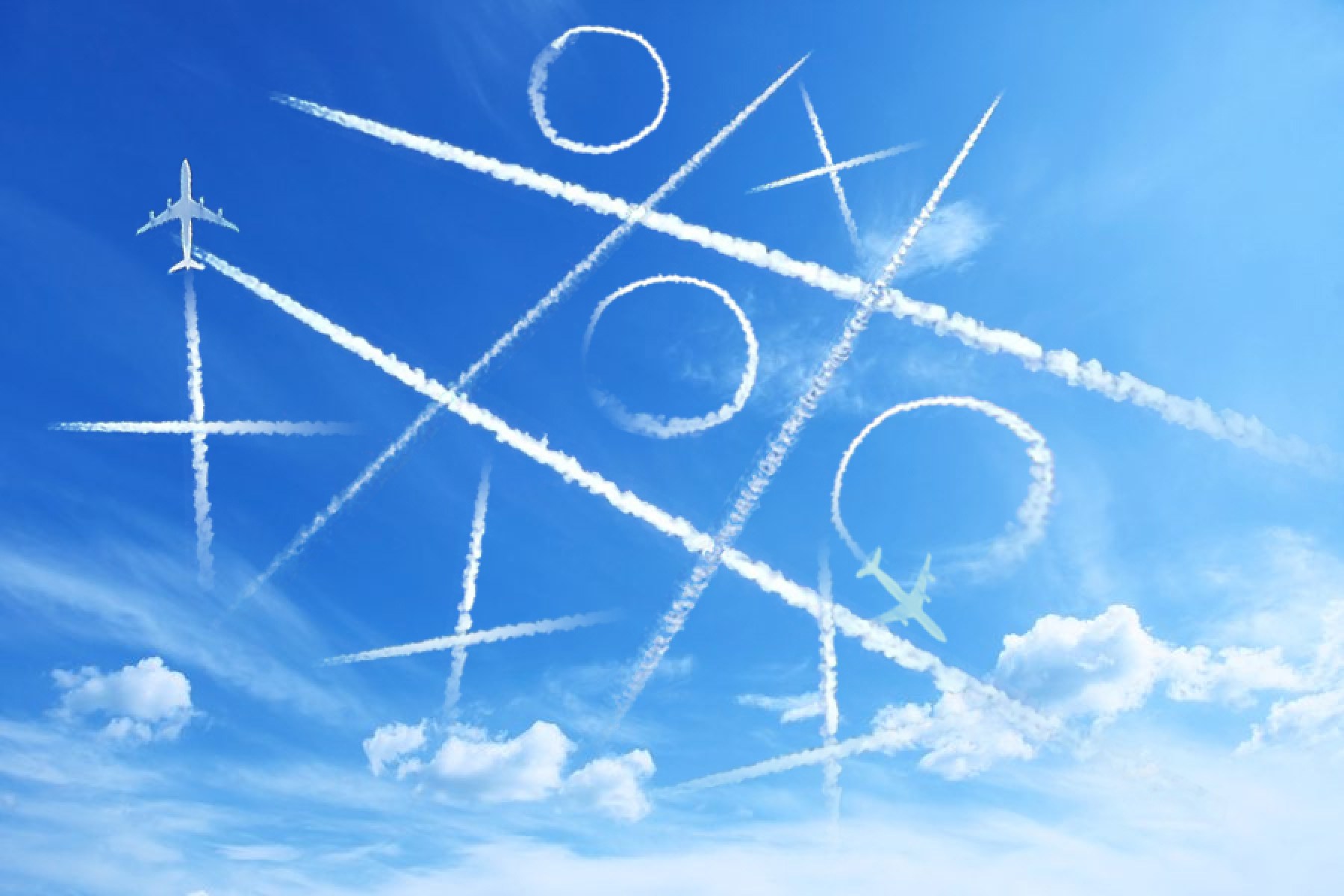 SKANDÁL NA NEBI: Znudění piloti hráli chemtrails piškvorky! Vyhrál křížek
