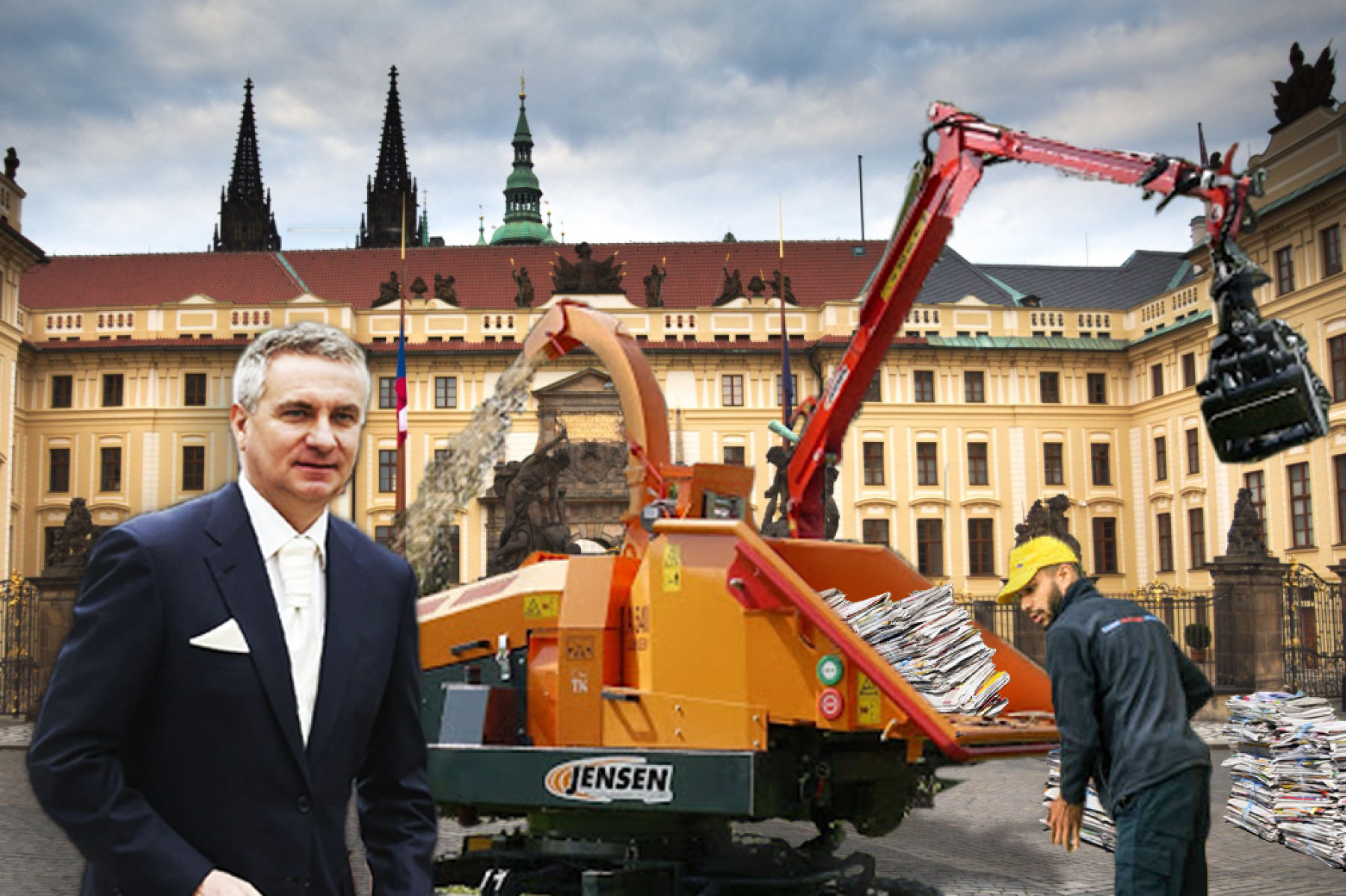 Pražský Hrad pořídil drtičku dřeva, skartovačky už kapacitně nestačí