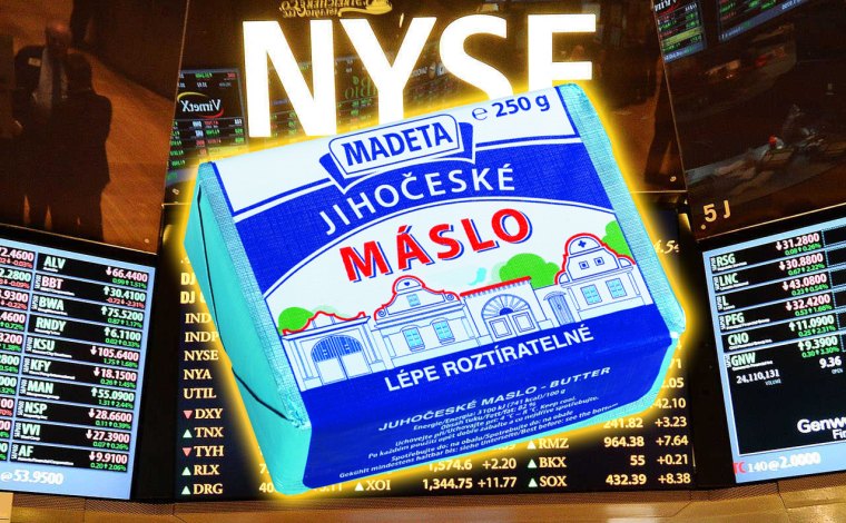 Newyorská burza začne od pondělí obchodovat s českým máslem!