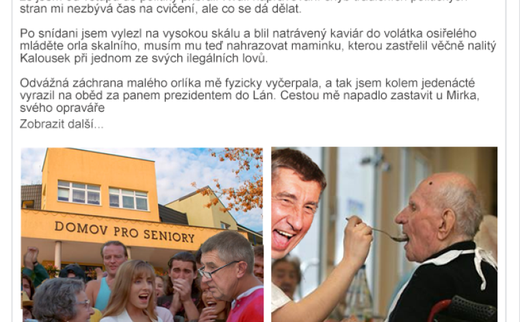 Klasický příspěvek Andreje Babiše