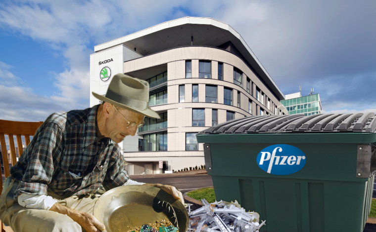 Škodovka otevřela recyklační linku nevyužitých vakcín. Bude z nich extrahovat nedostatkové čipy